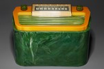 Air King A-600 ’Duchess’ Radio in Jade Green and Yellow Catalin